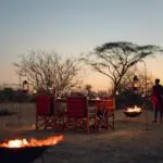 Gather around the firepit each evening.