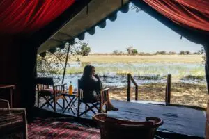 Enjoy the views of the surrounding wilderness from your tent.