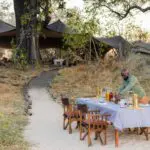 Dine under the stars each evening.