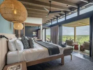 Wake up to views of the bush from your spacious suite. 