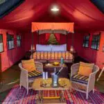 Sleep in a mobile Meru-style tent.
