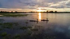 Watch the sun set over the Delta as the day winds down.