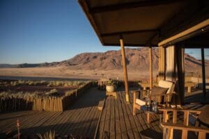 Watch free-roaming wildlife from the deck.