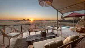 Relax on your private deck and watch the sunset. 